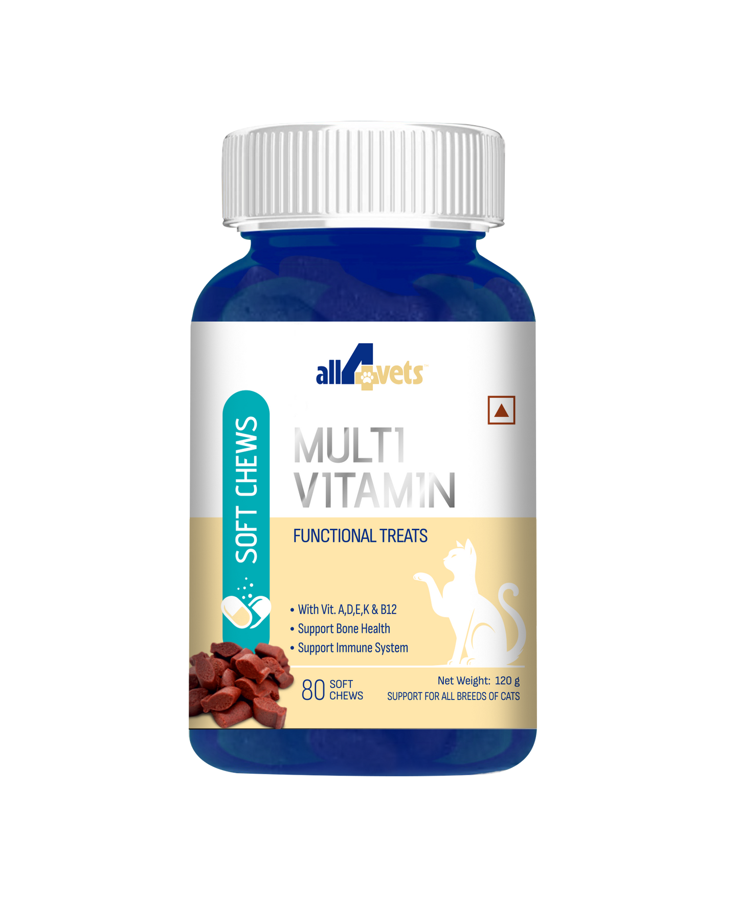 Soft Chews Multivitamin for Cats – Front Pack View