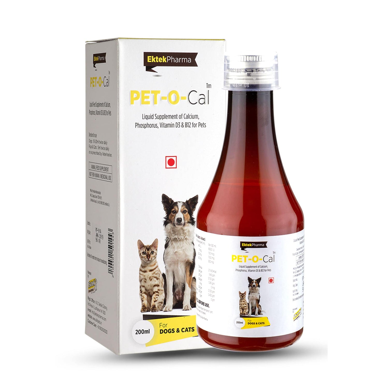 Pet-O-Cal Syrup Supplement (with Calcium, Phosphorus and Vitamin D3 & B12)