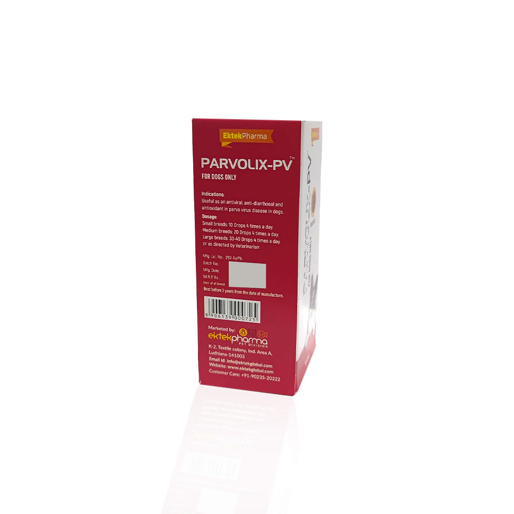 Parvolix-PV Drops -100ml ( For Treatment of Parvo Virus Disease) for Dogs
