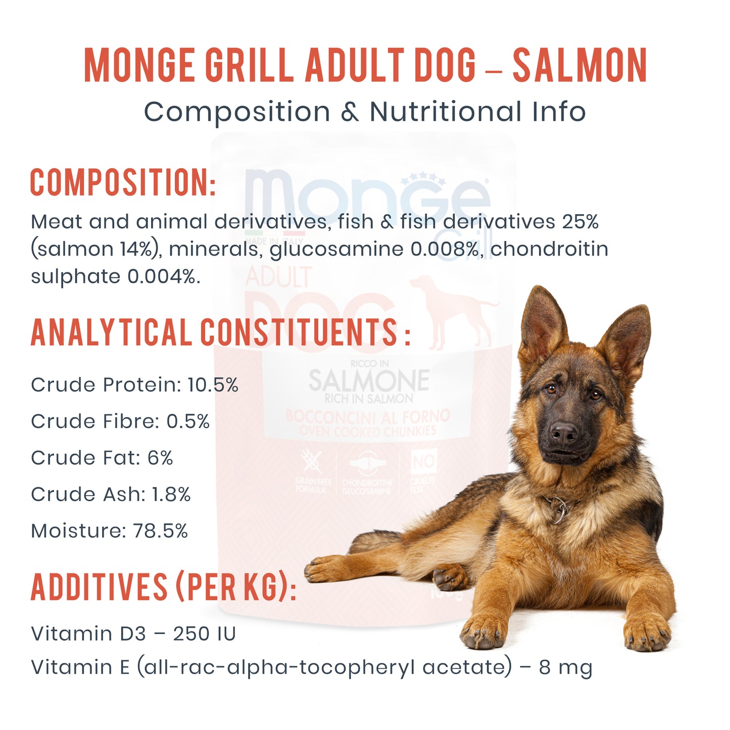 Monge Grill – Adult Chunkies with Chicken Salmon 100gm (Pack of 5)