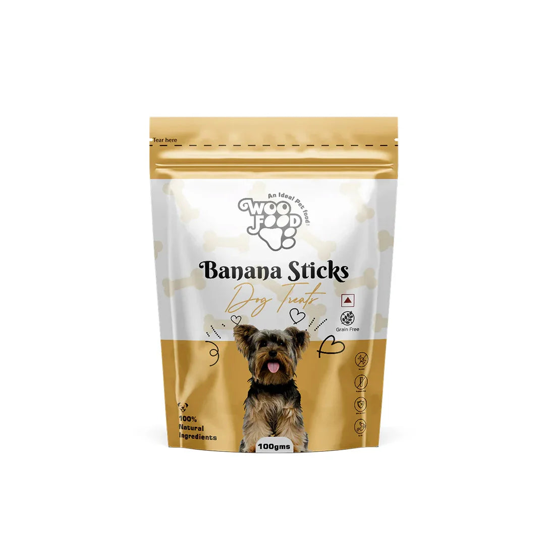 WooFood Banana Sticks Dog Treats -100gm