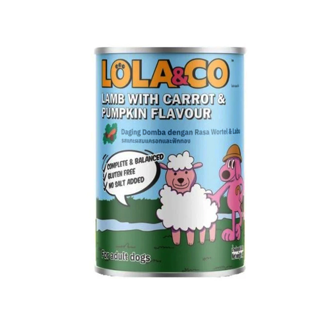 Lola & Co Dog Can Lamb with Carrot & Pumpkin flavour 400g (Pack of 2)