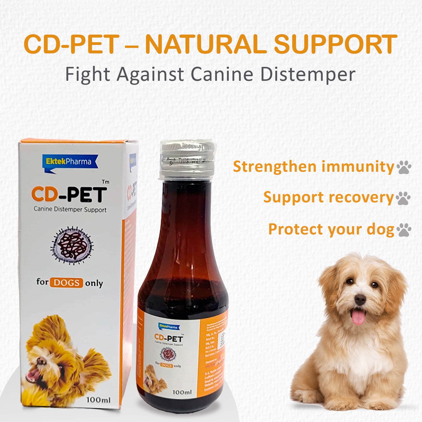 CD-PET DROPS(Care for a Dog Diagnosed with Distemper)100ml(Pack of 2)