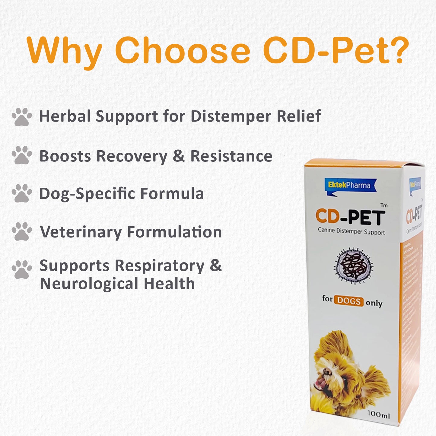 CD-PET DROPS(Care for a Dog Diagnosed with Distemper)100ml(Pack of 2)