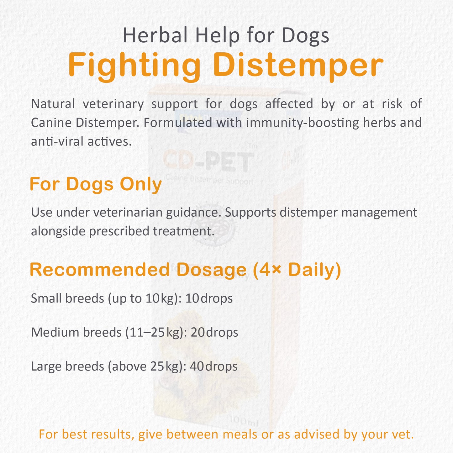 CD-PET DROPS(Care for a Dog Diagnosed with Distemper)100ml(Pack of 2)
