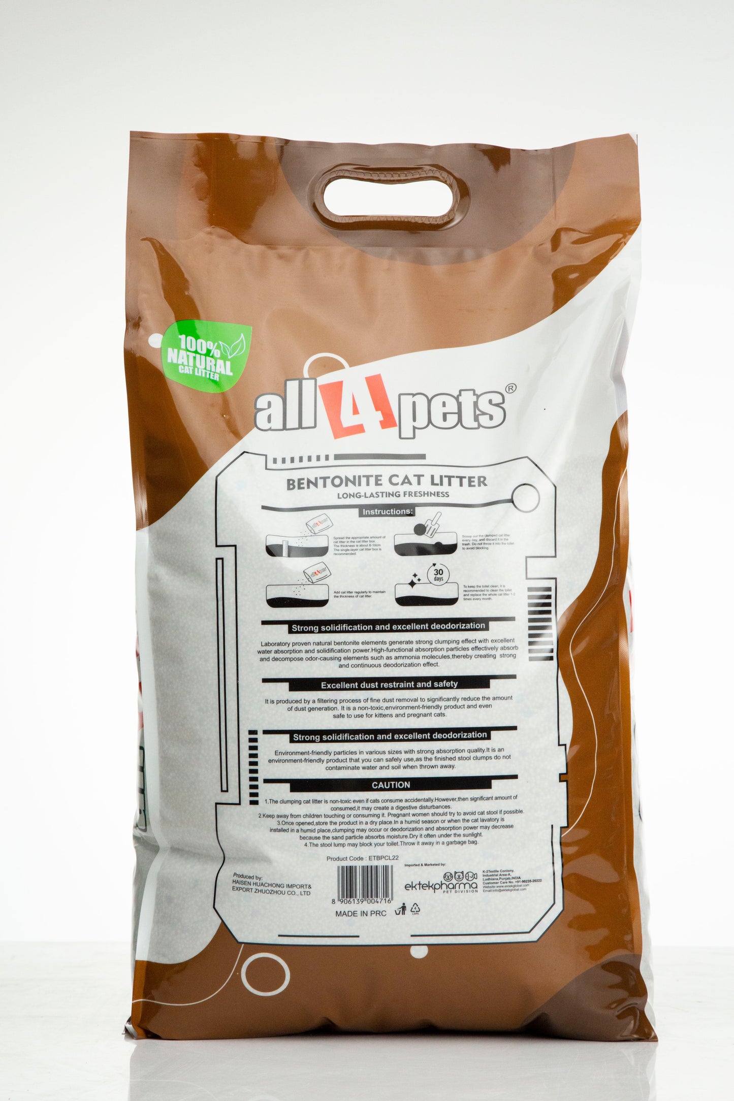 ALL4PETS BENTONITE CAT LITTER LONG-LASTING FRESHNESS