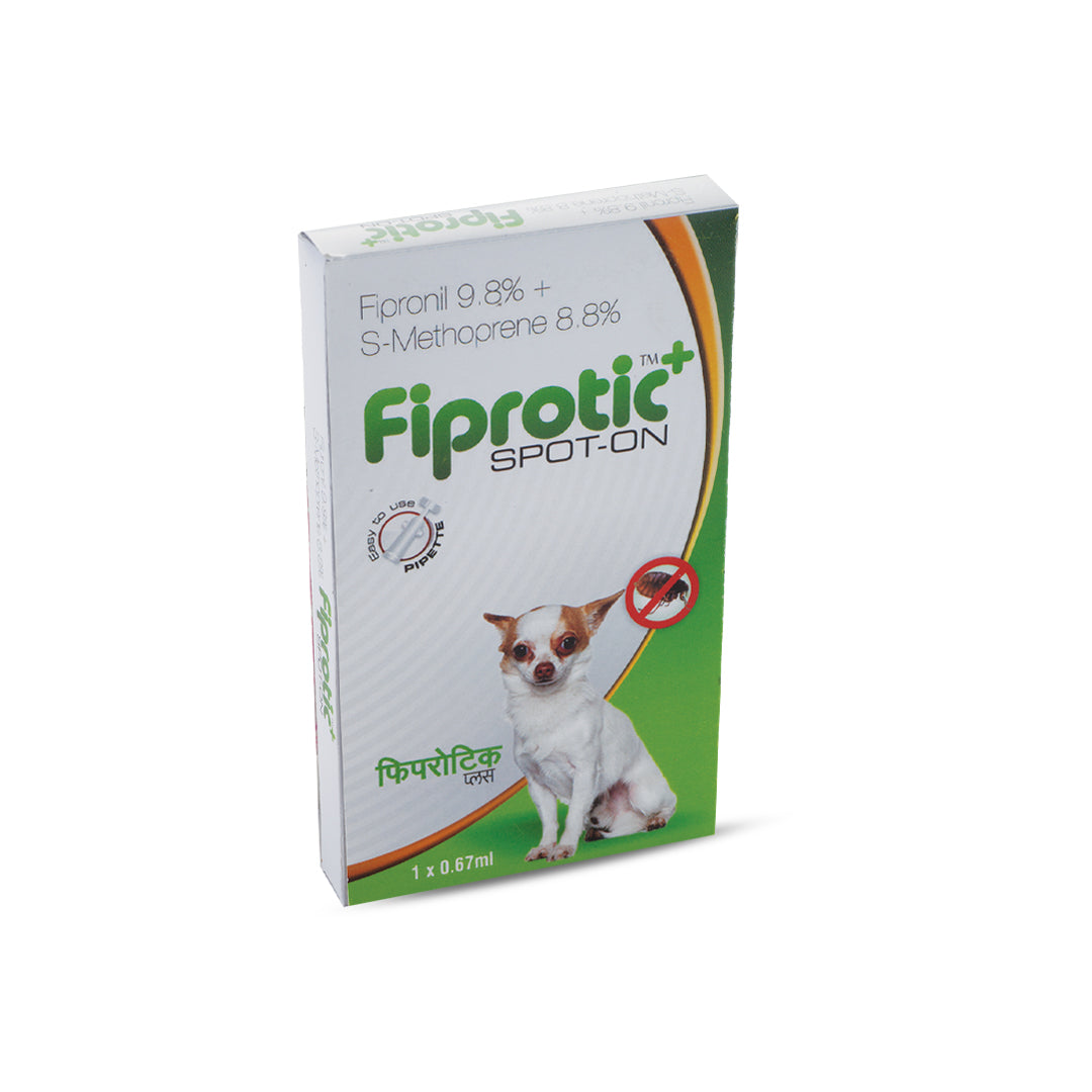 Fiprotic + Spot-On Tick and Flea Solution 0.67 ml pipette for very small dogs flea and tick control