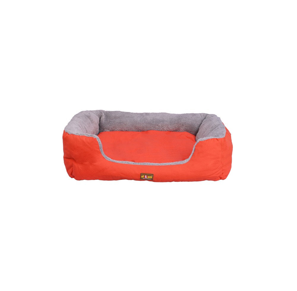All4pets Sofa Style Pet Bed Orange Colour For Dogs & Cats