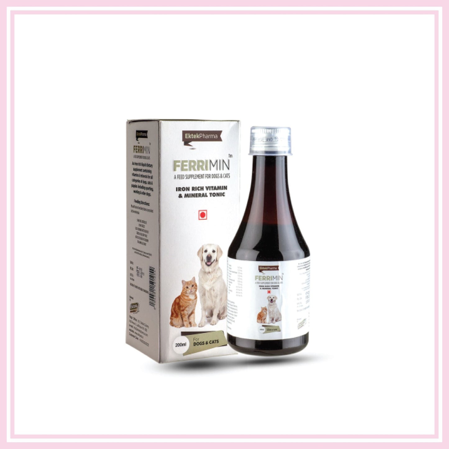 Ferrimin Syrup 200ml(Iron Rich Tonic with Vitamins & Minerals)(Pack of 2)