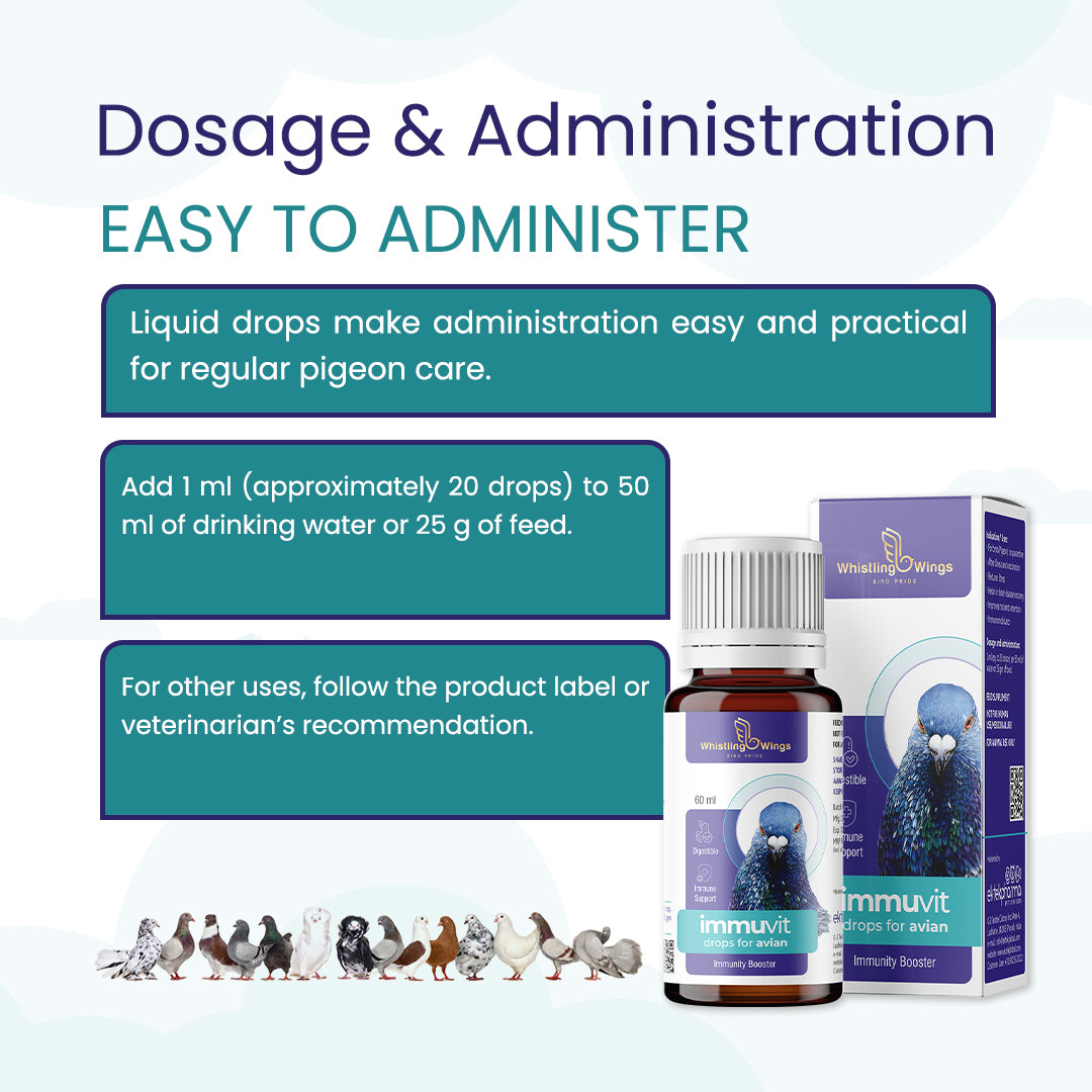 Immuvit Drops for Avian 60ml | Pigeon Supplement