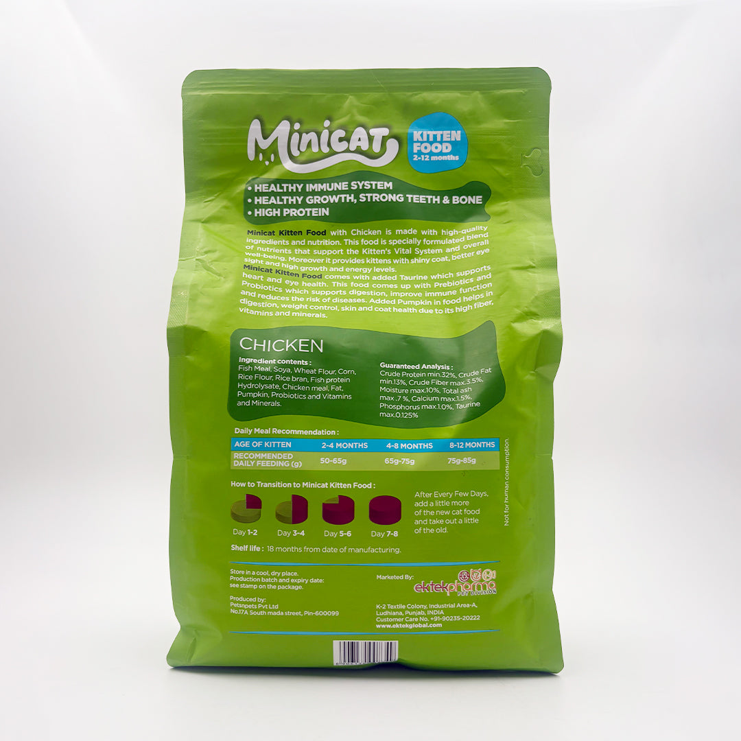 Minicat Kitten Food Chicken 1.2kg | Complete Nutrition for Kittens