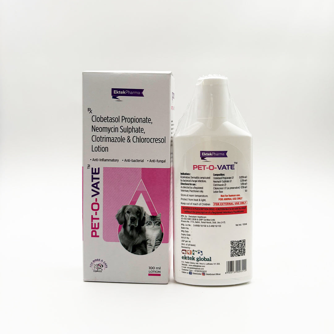 PET-O-VATE veterinary topical lotion bottle and box