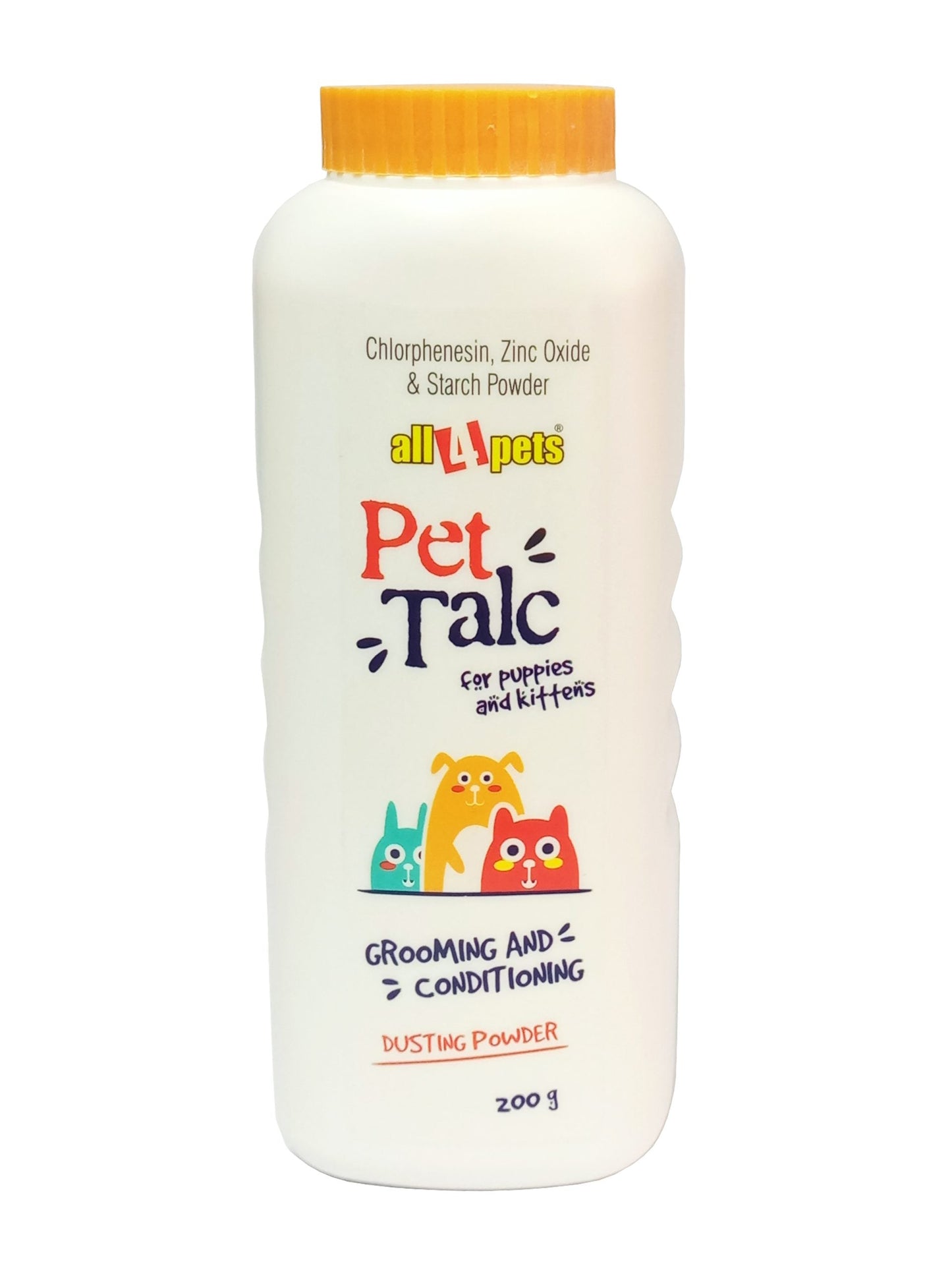 All4pets Pet Talc Grooming & Conditioning Dusting Powder For Puppies & Kittens-200g