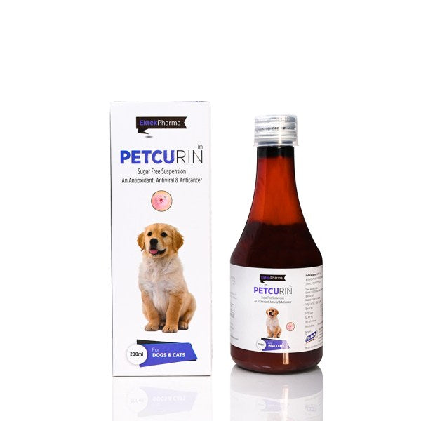 Petcurin Sugar Free Suspension -200ml ( For Dogs and Cats) An Antioxident, Antiviral & Anticancer