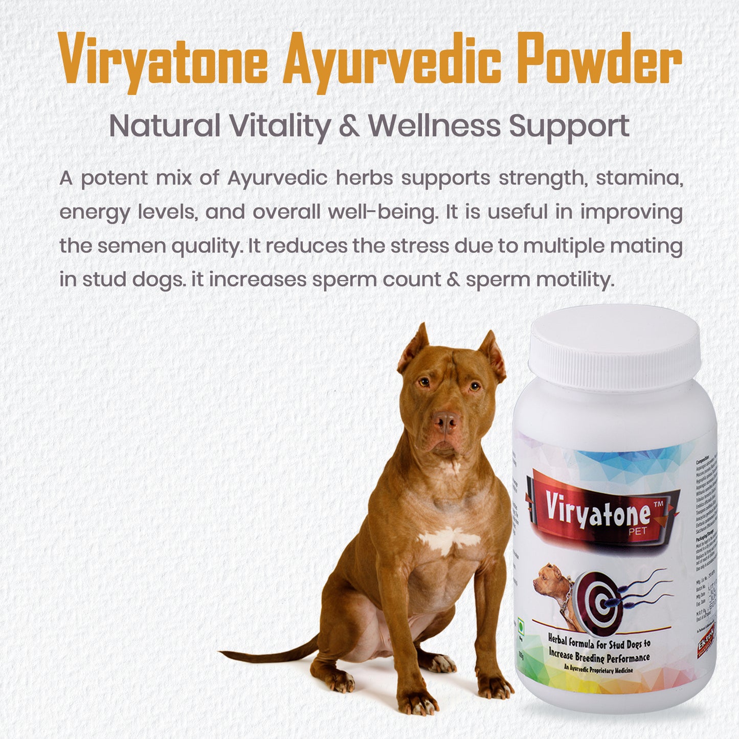 Viryatone Pet Powder-100gm (Rejuvenating & Powerful Aphrodisiac)