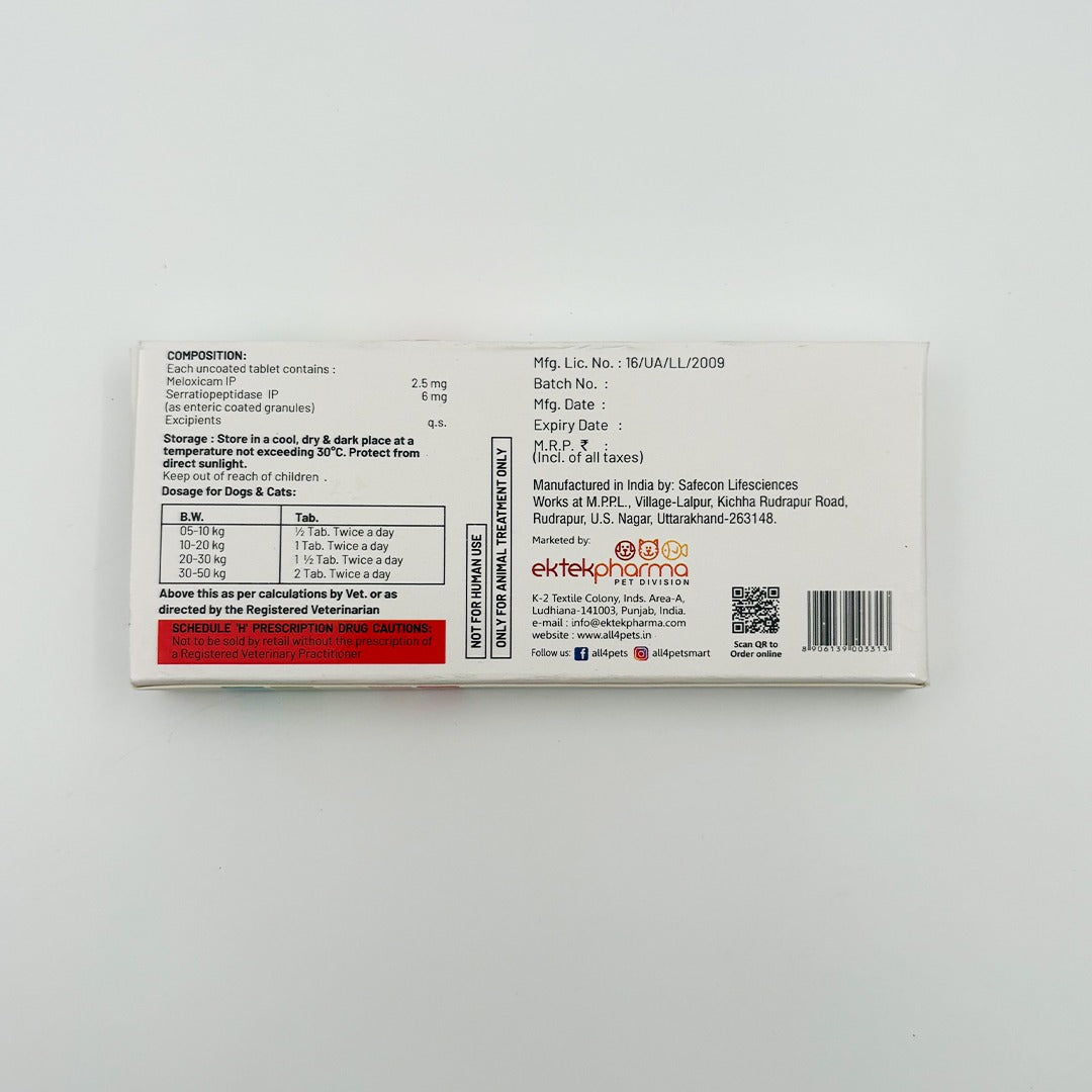 Veterinary prescription tablets for dogs Metazox 2.5mg 6mg