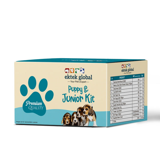 Puppy and Junior Kit - Complete starter pack for puppies with food, grooming, and toys