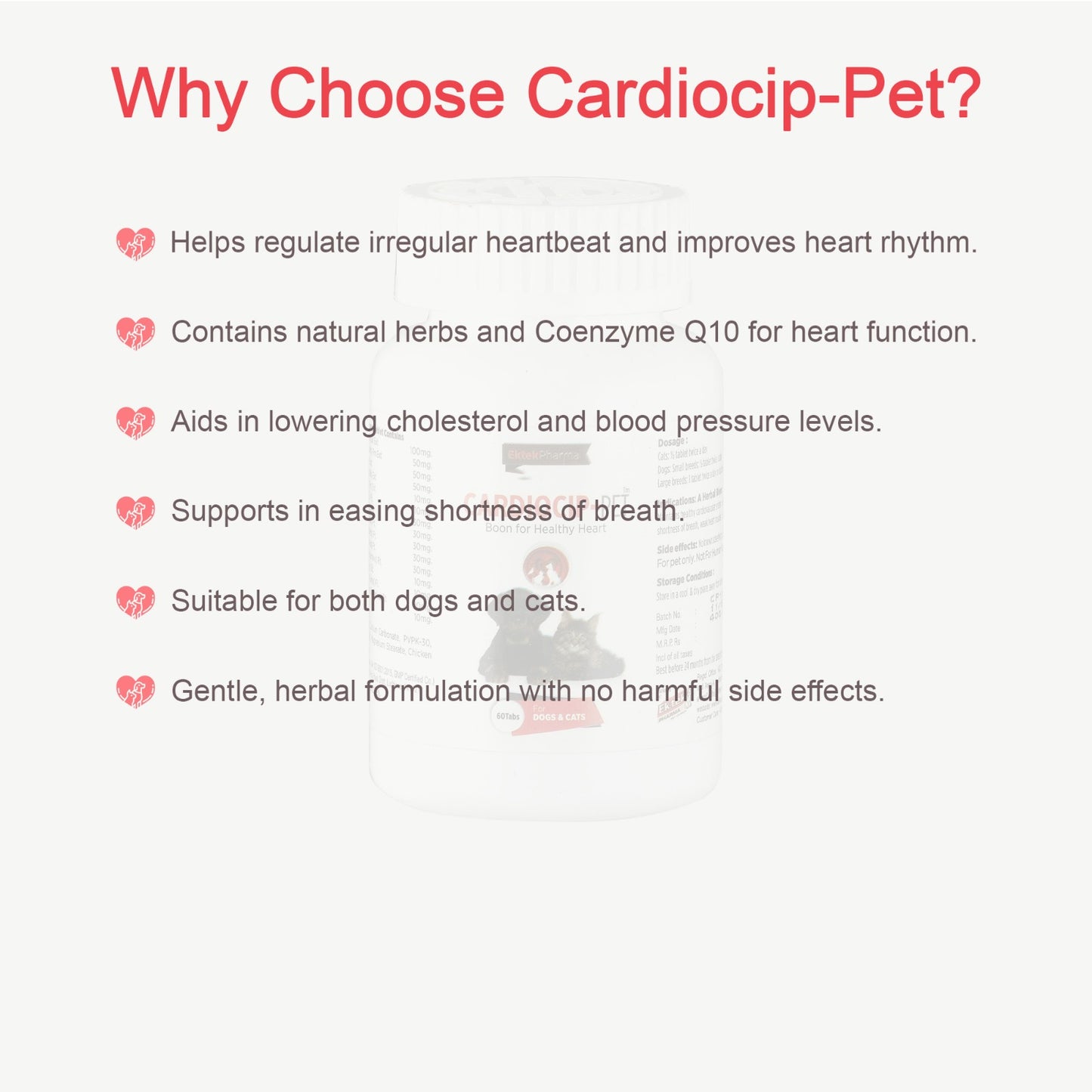 Cardiocip-Pet-60 Tablets (to Maintain Healthy Cardio Vascular System)