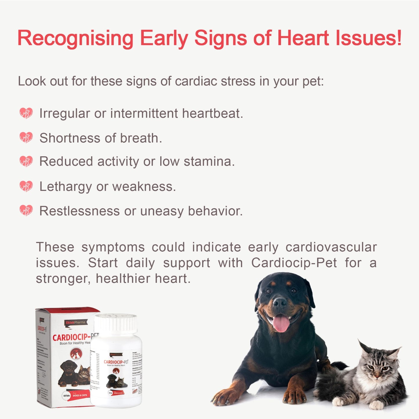 Cardiocip-Pet-60 Tablets (to Maintain Healthy Cardio Vascular System)