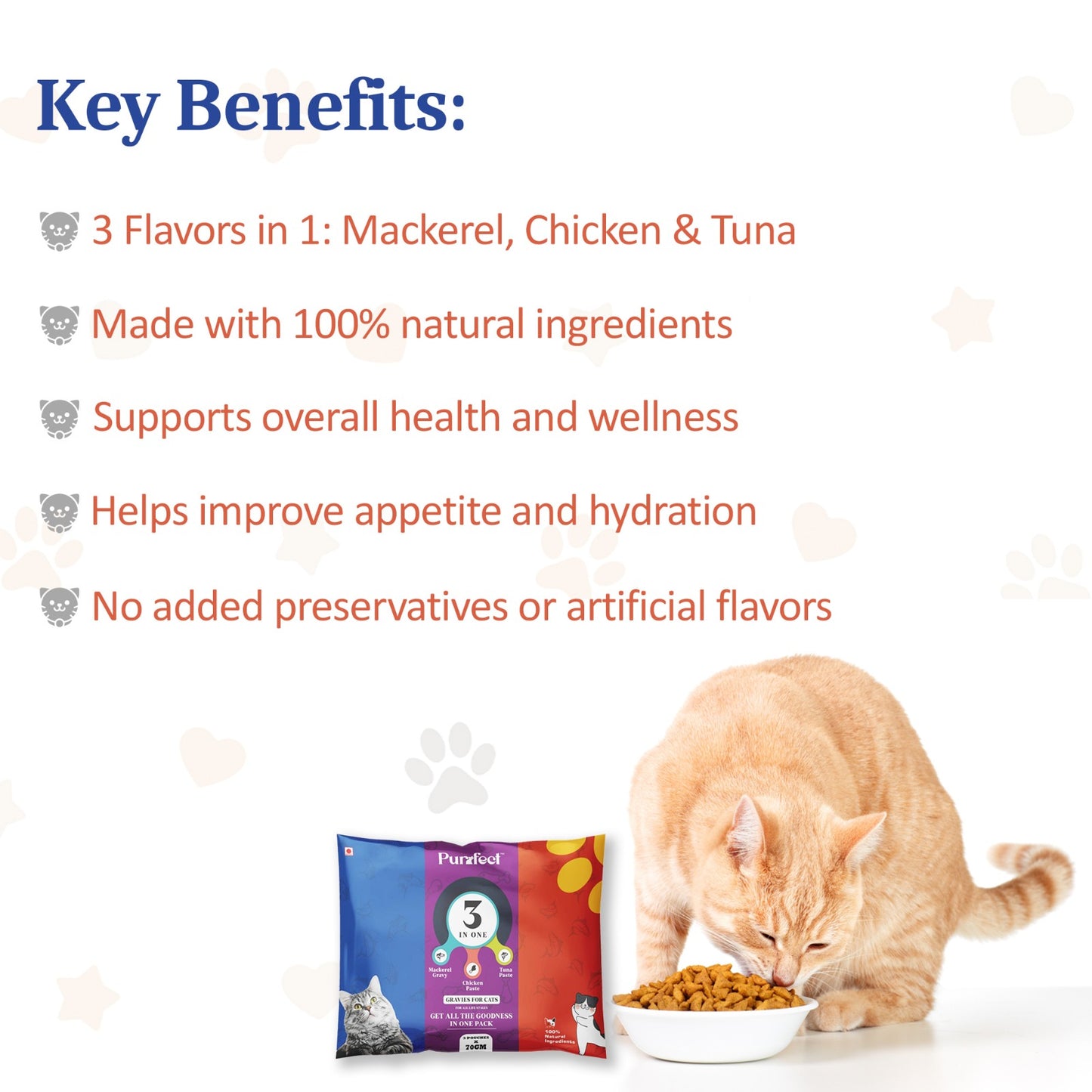 Purfect 3 in One cat food gravy in india