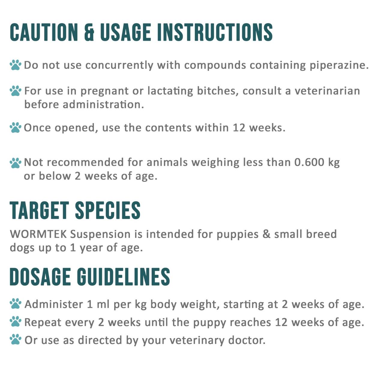 Worm-Tek Oral Suspension 20ml (For Dogs & Puppies)(Pack of 2)