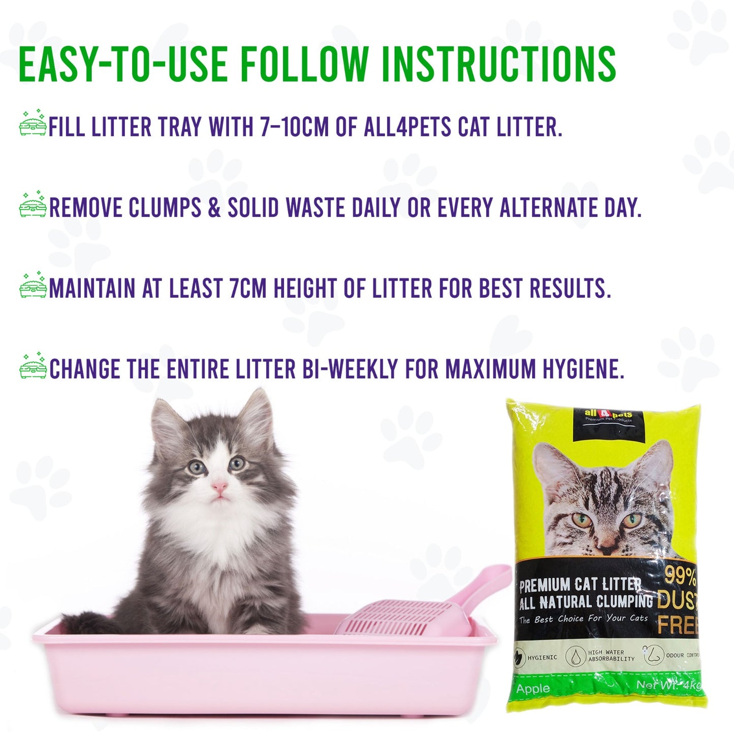 All4pets eco friendly cat litter 4Kg