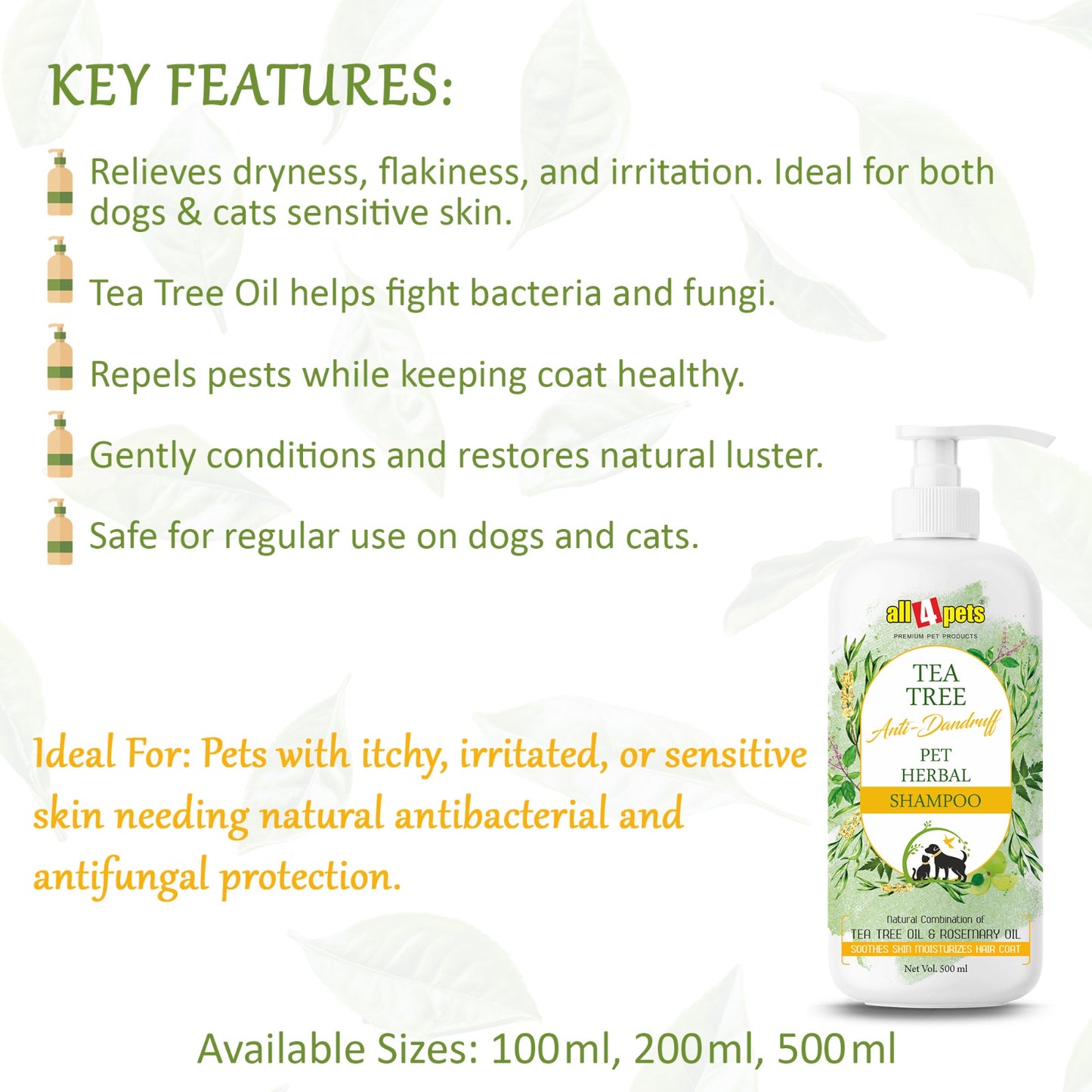 All4pets Tea Tree Oil Shampoo