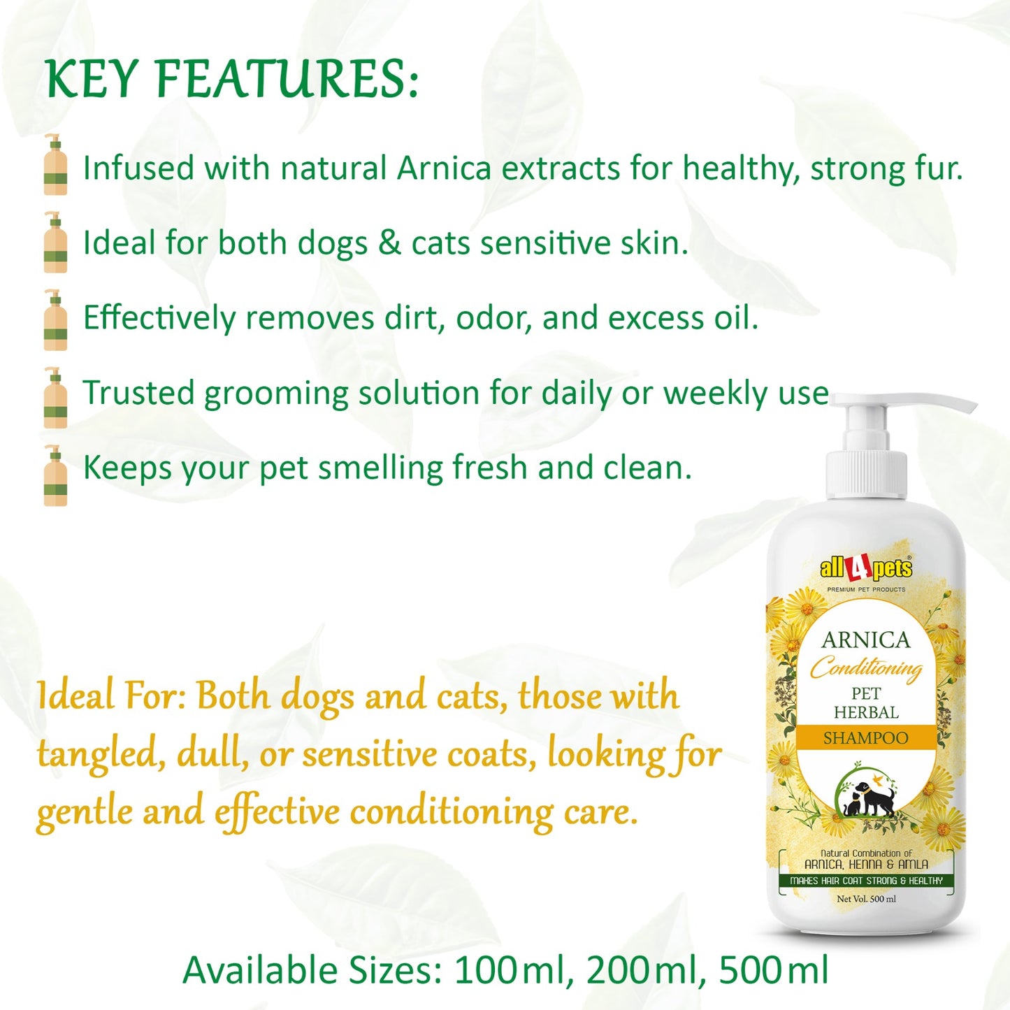 All4pets Arnica Conditioning Dog Shampoo