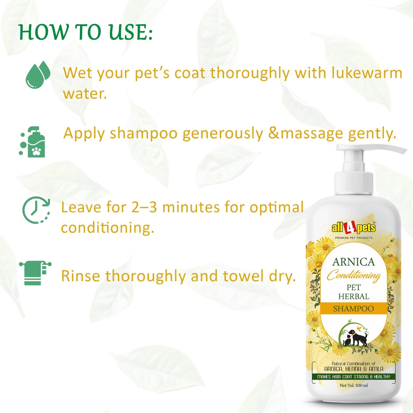 All4pets Arnica Conditioning Dog Shampoo