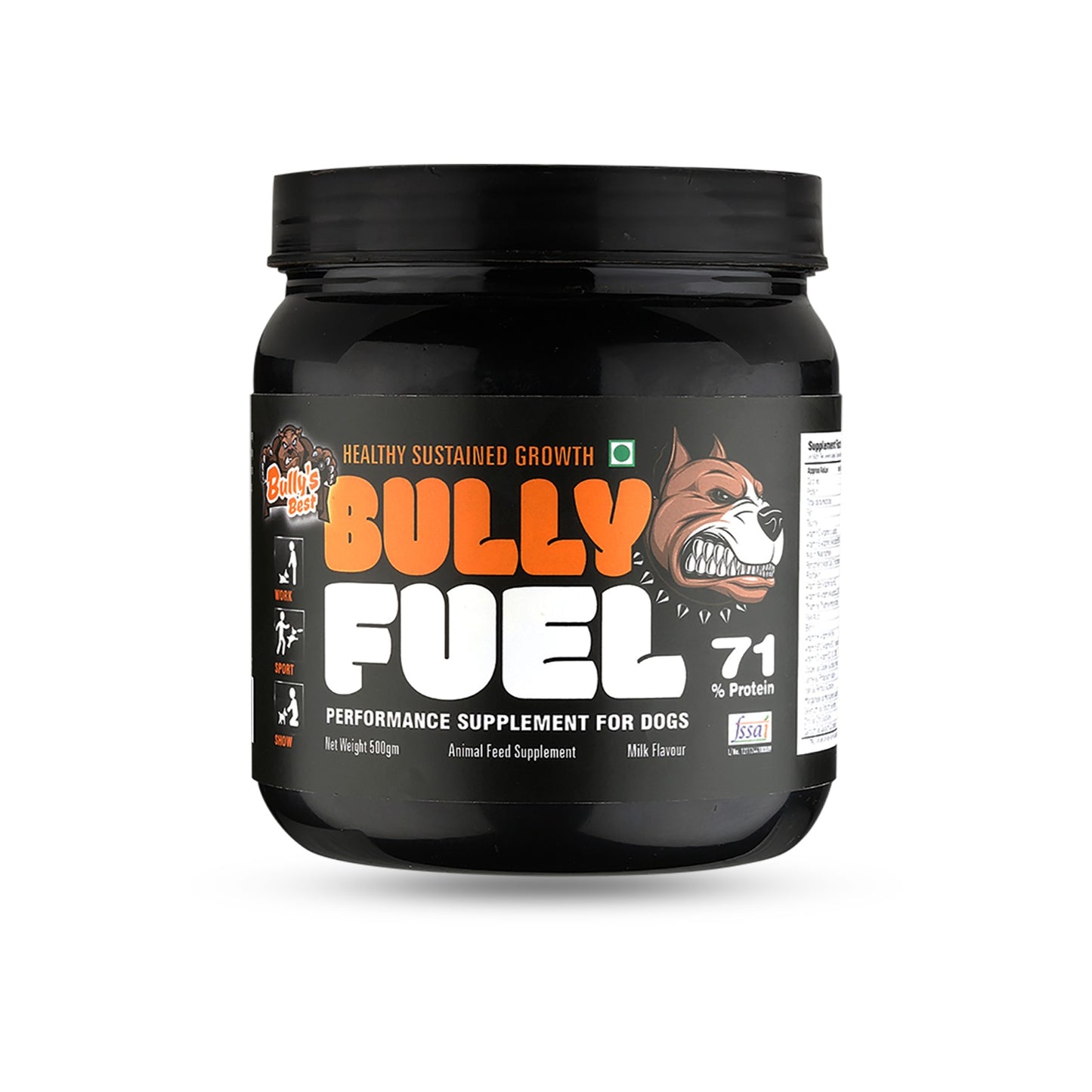 Bully's Best Bully Fuel Growth & Performance Supplement for Dogs - Front View