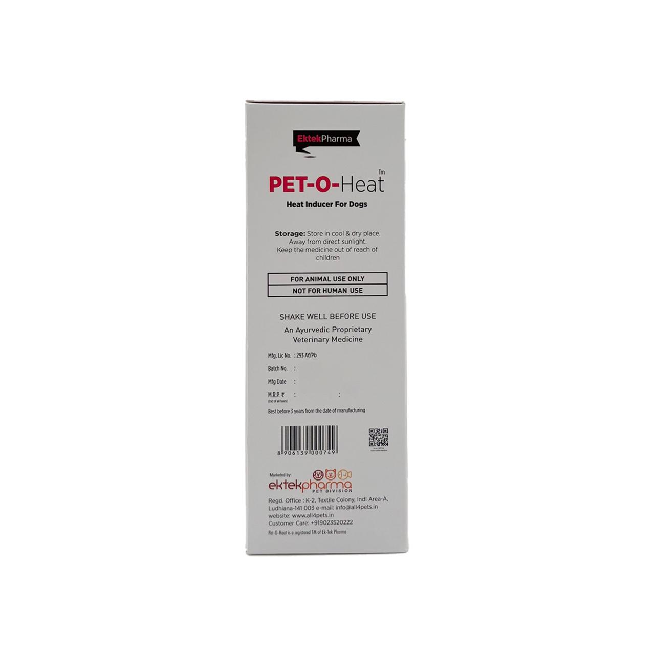 Pet-O-Heat Syrup- 200ml (Heat Inducer For Female Dogs)