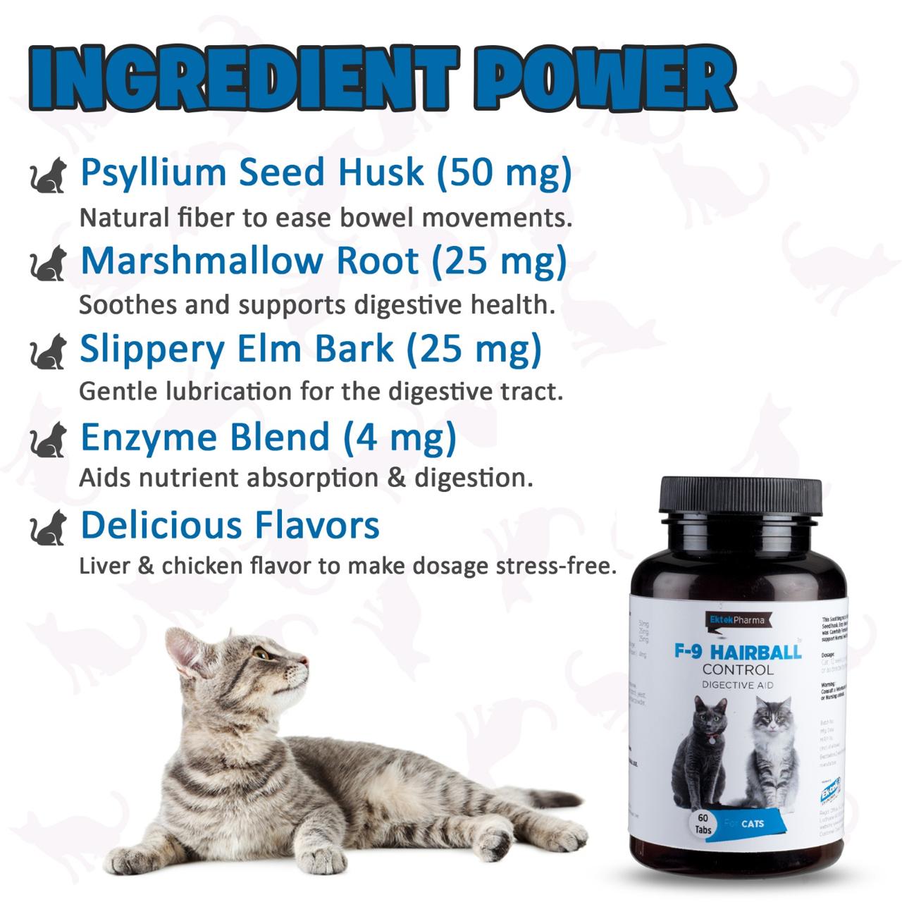 F-9 Hairball Control- 60 Tablets