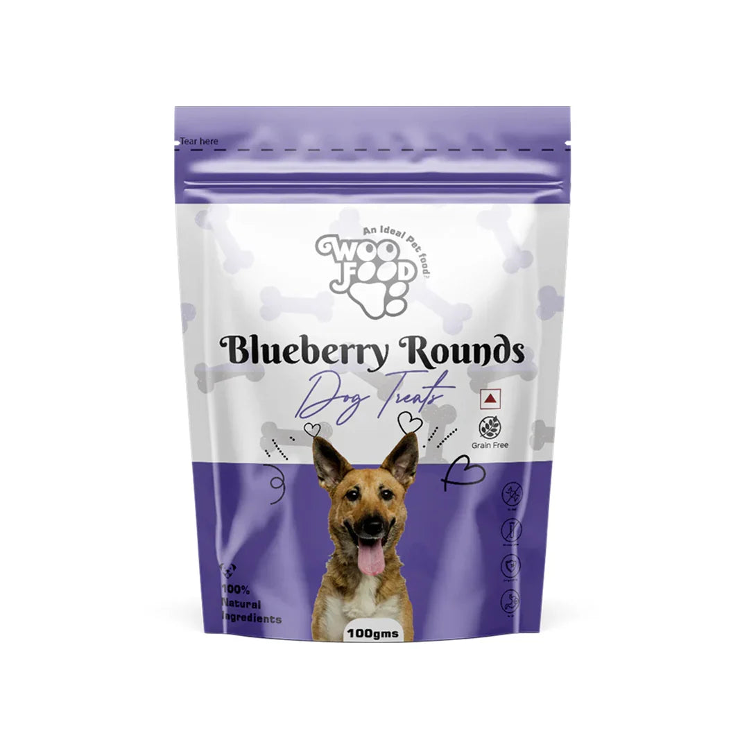 WooFood Blueberry Rounds Dog Treats -100gm