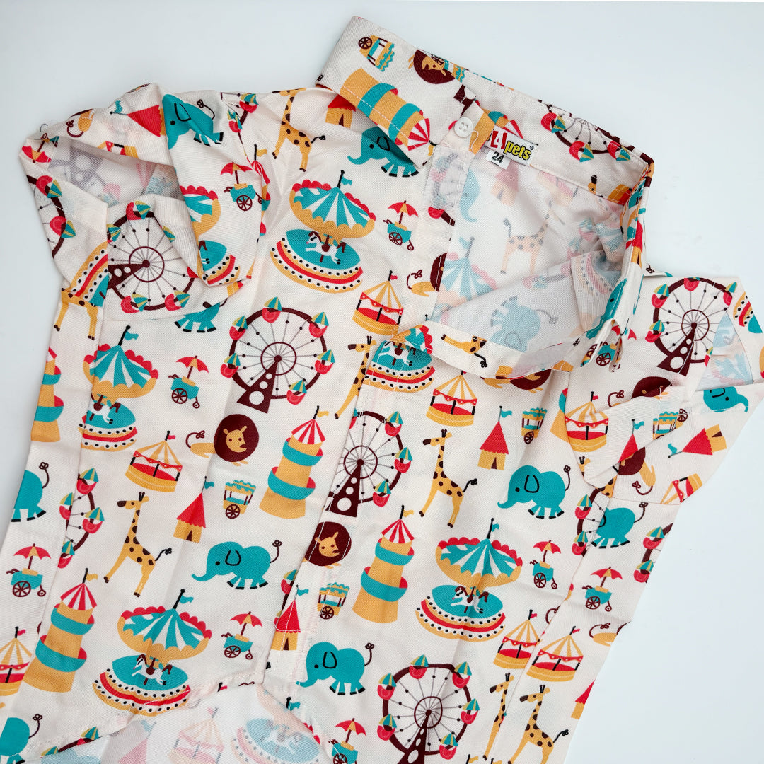 cute dog collar shirt with velcro closure