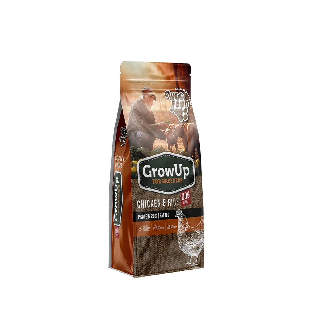 Grow Up For Breeders Chicken and Rice Dog Adult Food-20Kg