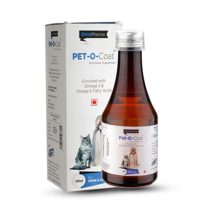 Pet-o-Coat Syrup Nutritional Supplement For Dogs &amp; Cats