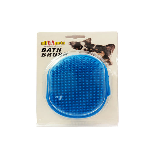 All4pets Rubber Oval Pet Massaging & Cleaning Glove Brush