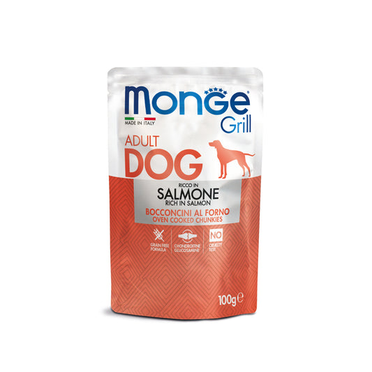 Monge Grill – Adult Chunkies with Chicken Salmon 100gm (Pack of 5)