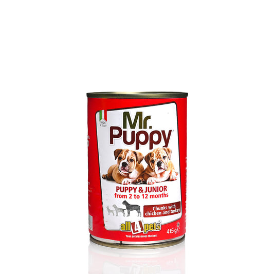 Mr. Puppy Chunks With Chicken Turkey 415g (Pack of 2)