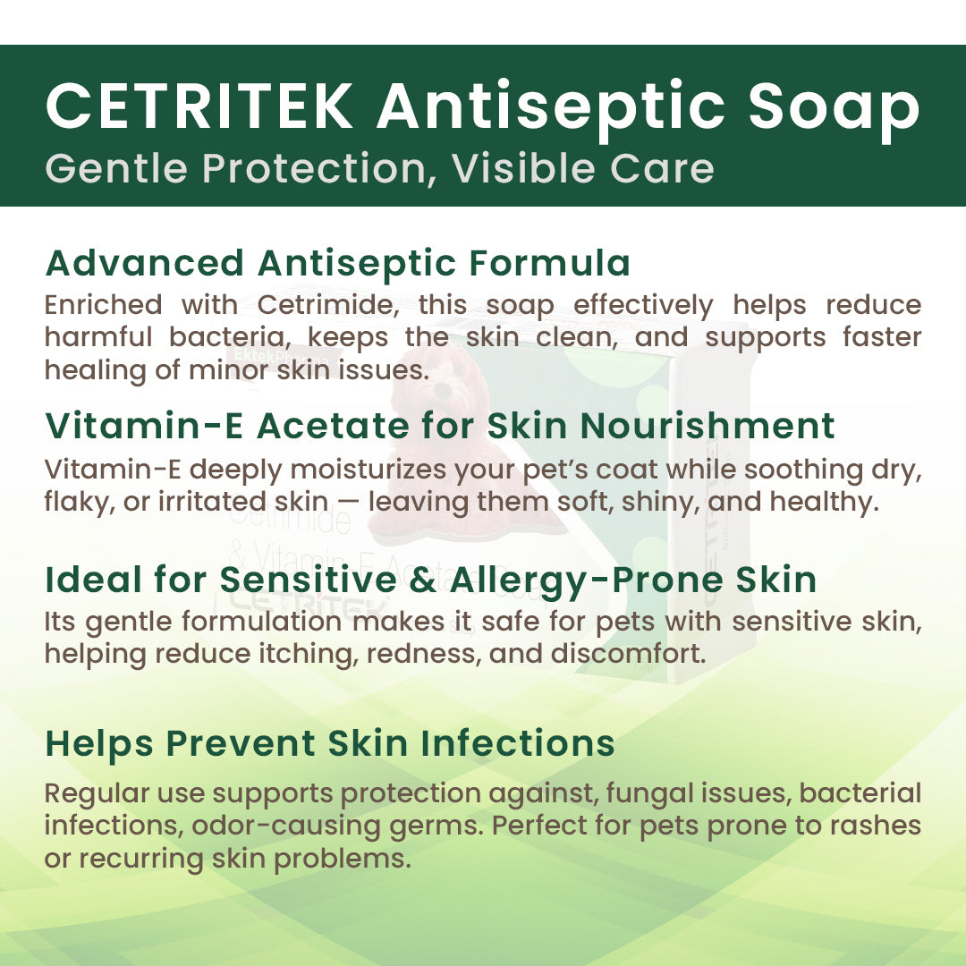 Cetritek Antiseptic Soap 75gm (Pack of 5)
