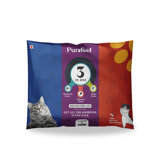 Three in One Gravies for Cats (70g x 3 Pouches)