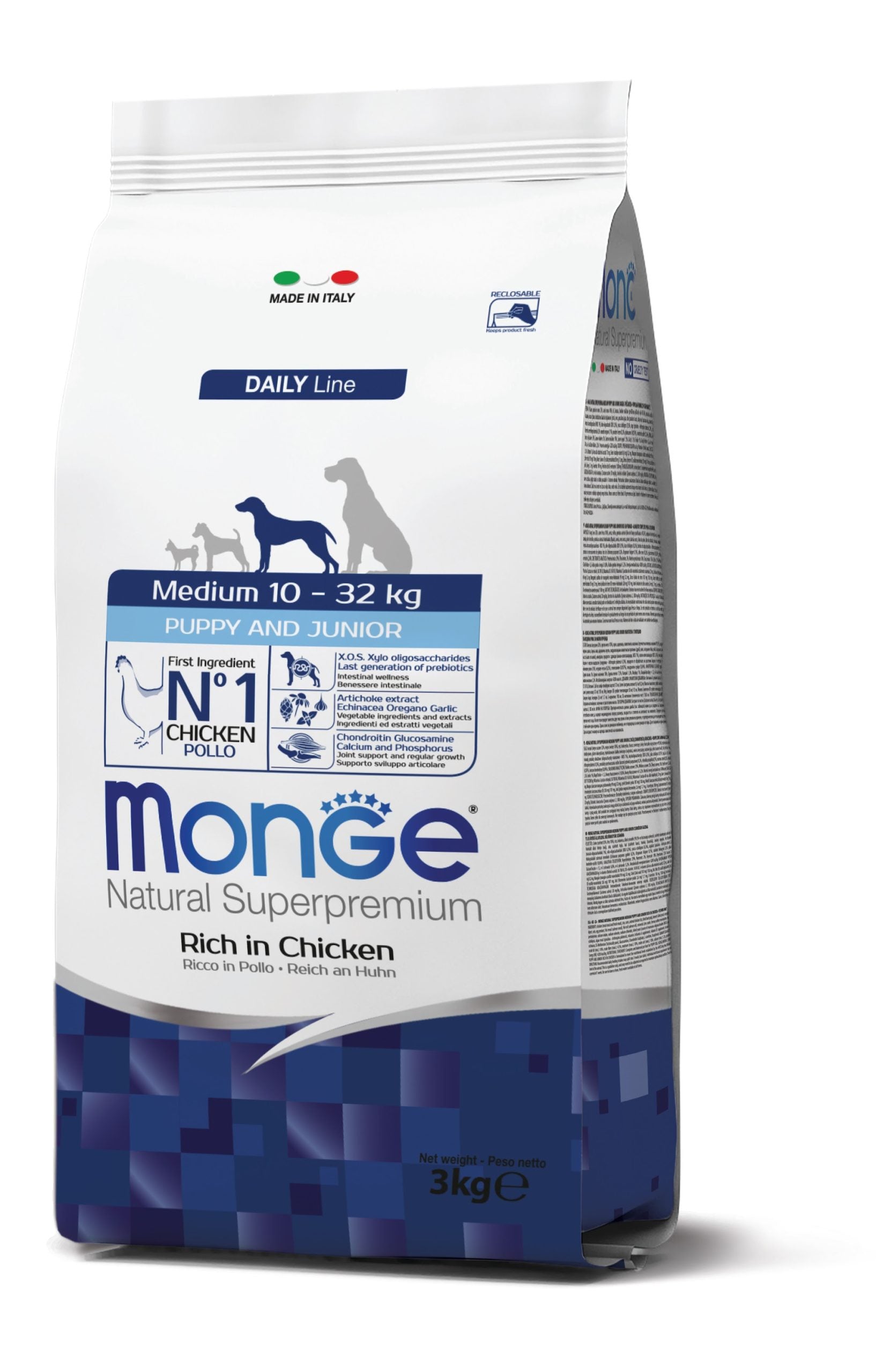 Monge Daily Line Medium Puppy Junior with chicken 3kg