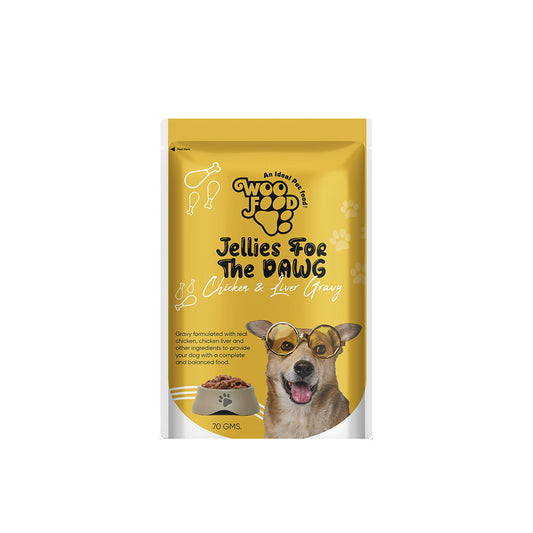 WooFood Chicken & Liver Gravy (Jellies for Dogs) -70gm ( Pack of 5)