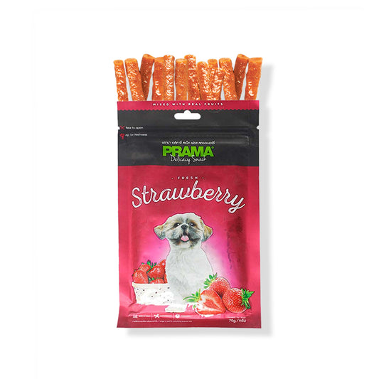Prama Fresh Strawberry Dog Treats 70g (Combo Pack of 2)