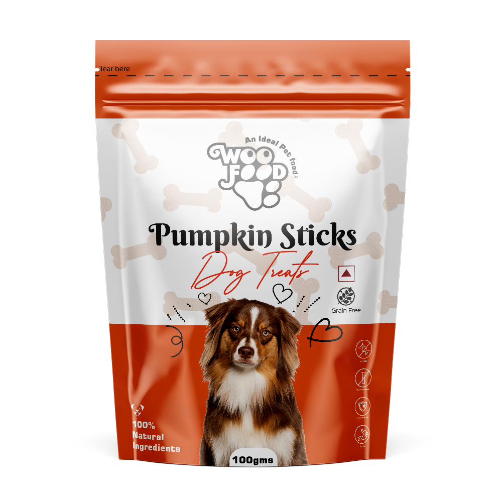 WooFood Pumpkin Sticks Dog Treats -100gm