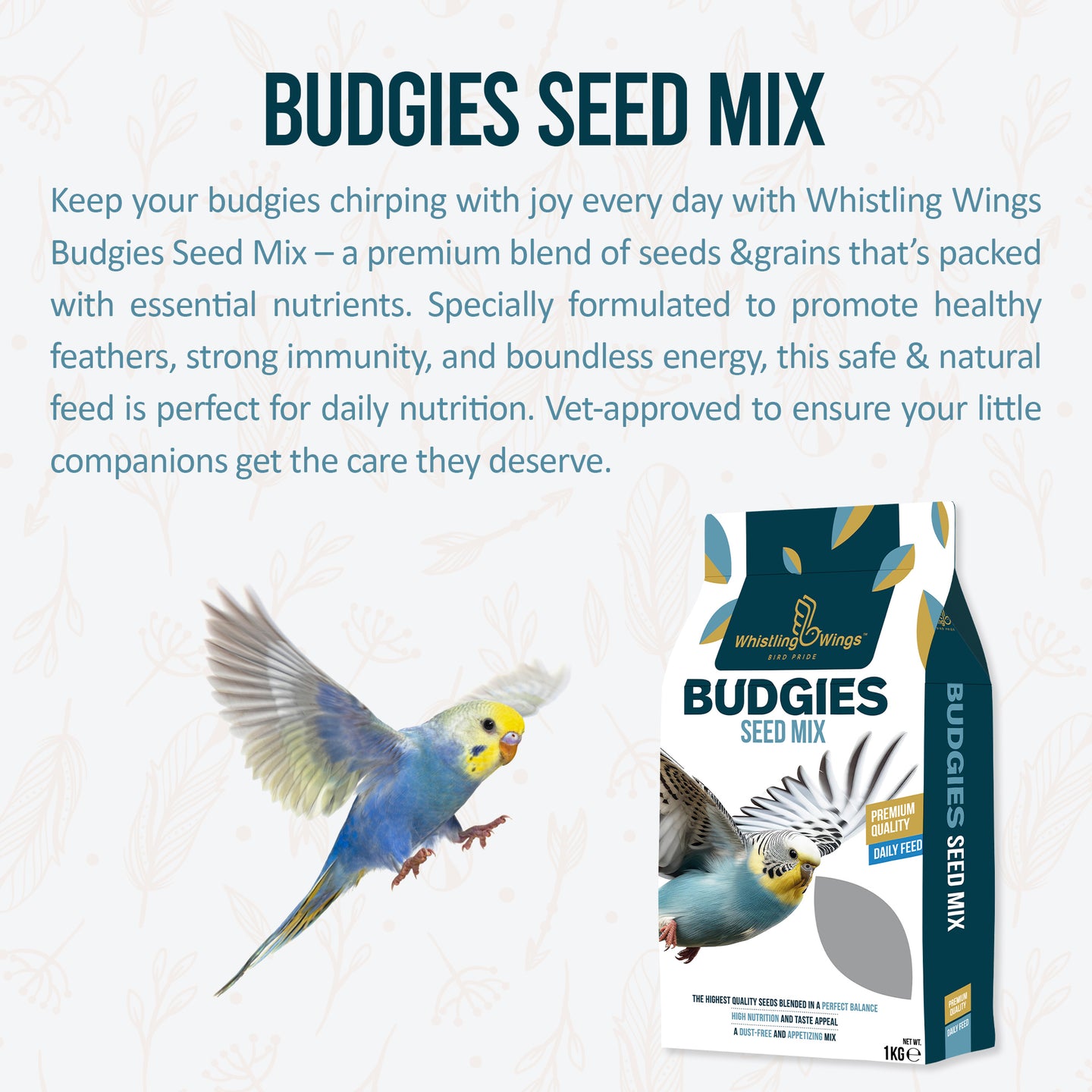 Budgie Seed Mix | Premium Daily Bird Feed 1kg
