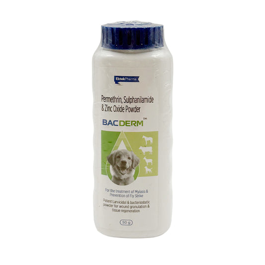 BACDERM wound healing powder for dogs and cats – front view