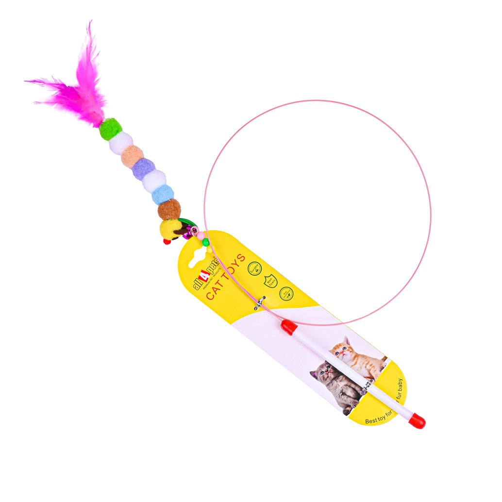 ALL4PETS CAT TOY WITH FEATHERS-SK032