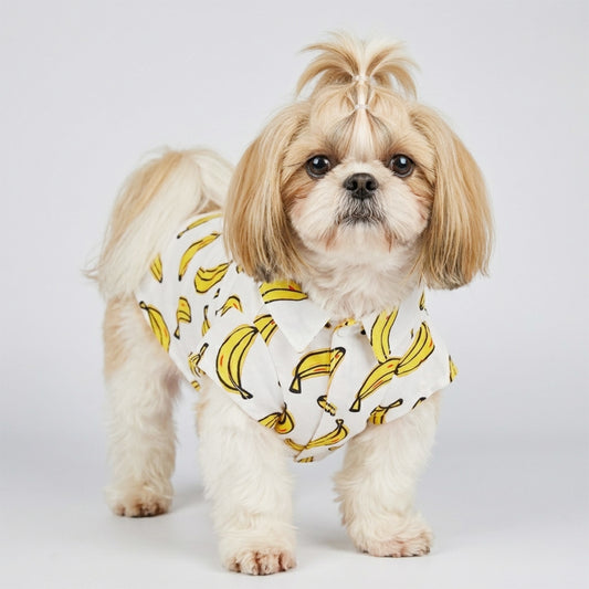 dog wearing Banana Print Dog Shirt