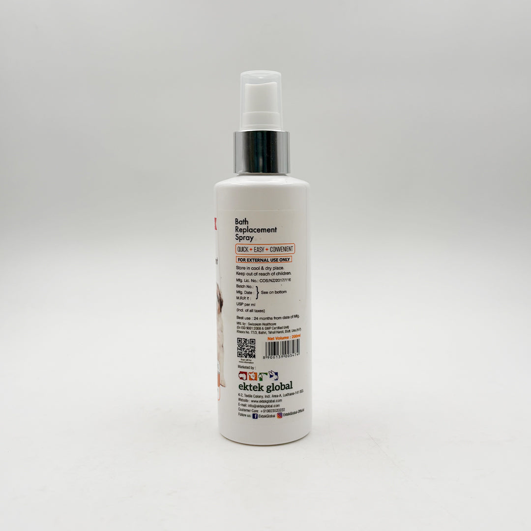 Bath Replacement Spray 200 ml for Dogs and Cats